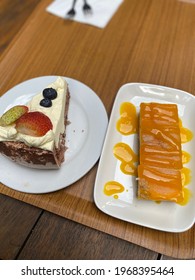 Delicious Pavlova And Mango Cheesecake