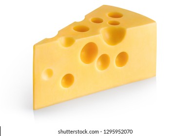 Piece Cheese Isolated On White Background Stock Photo 1700907181 ...