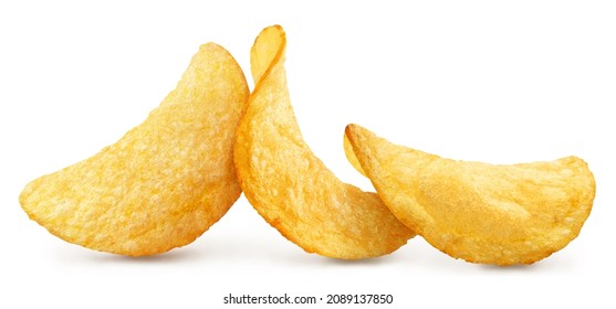 Delicious potato chips, isolated on white background - Powered by Shutterstock