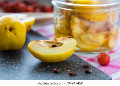 Delicious Quince And Syrup Homemade.