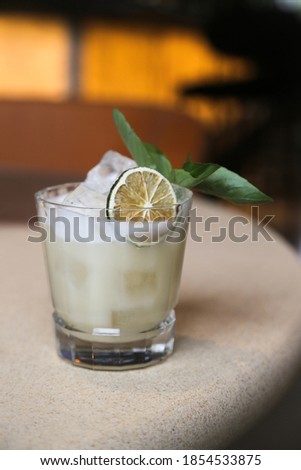 Delicious refreshing citrus basil cocktail