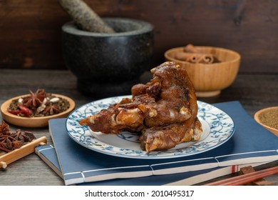 Delicious roast pig feet on the plate - Powered by Shutterstock