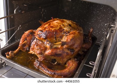 Delicious Roast Turkey In The Oven .