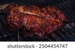 Delicious smoked Chuck roast close up