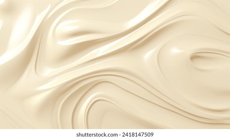 Delicious smudges of cream, ice cream or caramel, waves of milk - Powered by Shutterstock