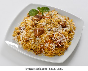 Delicious And Spicy Beef Biryani And Kabab