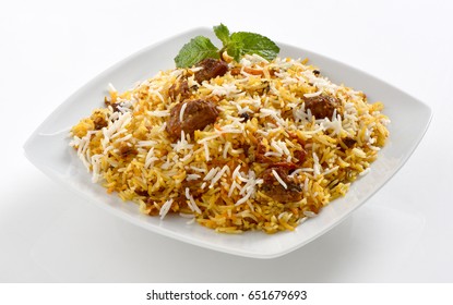 Delicious and Spicy Beef Biryani and Kabab