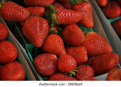 Delicious Strawberries Sold at the Market