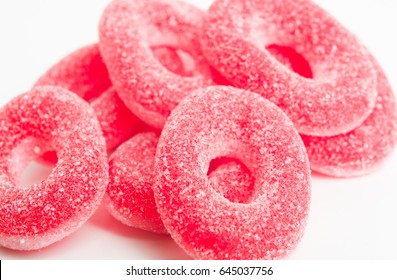 Delicious Strawberry Rings.Fizzy Jellies.