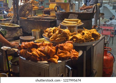 Delicious Street Food At Delhi, Mughlai Food Kebab