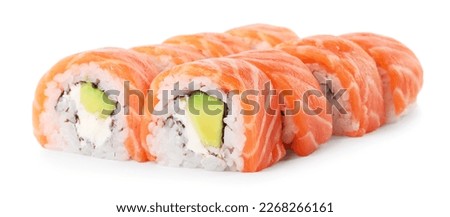 Similar – Image, Stock Photo Delicious sushi rolls on board with chopsticks