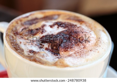 Delicious and tasty coffee cappuccino