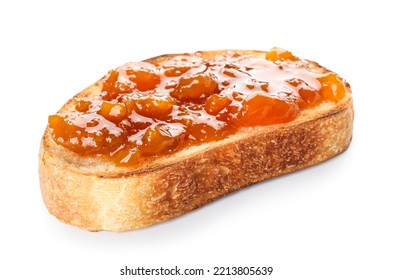 Delicious toast with jam isolated on white background - Powered by Shutterstock