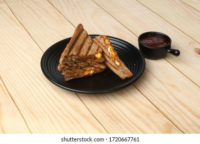 Delicious Tofu Masala Or Tofu Tikka Sandwich, Paneer Tandoor Grilled Sandwich