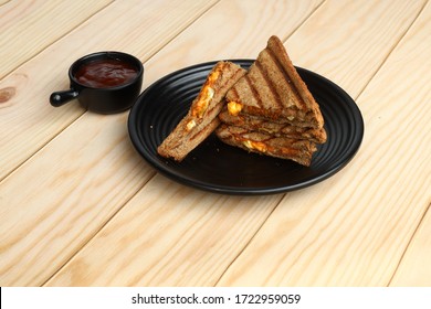 Delicious Tofu Masala Or Tofu Tikka Sandwich, Paneer Tandoor Grilled Sandwich