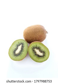 Delicious Tropical Fruit Green Kiwi Cross Section Shape