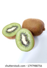 Delicious Tropical Fruit Green Kiwi Cross Section Shape