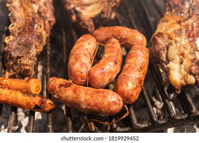 
Delicious Typical Argentine Food, Pork And Cow Chorizo