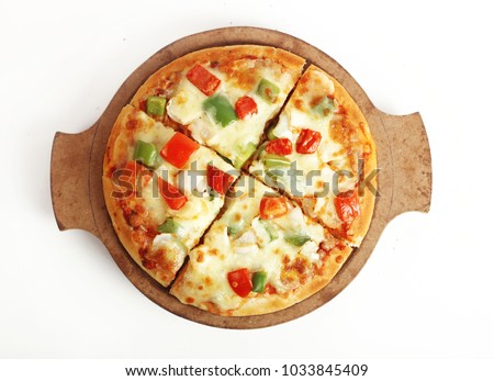Delicious veg cheese pizza 