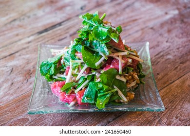 Delicious Watermelon And Spinach Salad