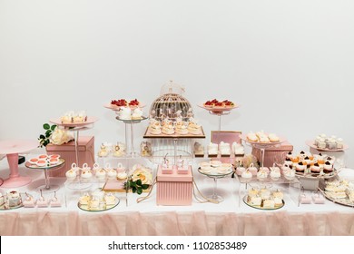 Delicious Wedding Reception Candy Bar Dessert Table