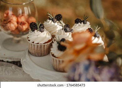 Delicious Wedding Reception Candy Bar Dessert Table On The Garden