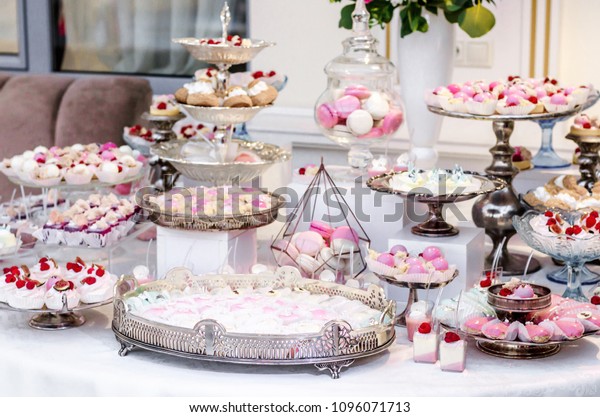 Delicious Wedding Reception Candy Bar Dessert Stock Photo Edit