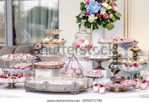 Delicious Wedding Reception Candy Bar Dessert Stock Photo Edit