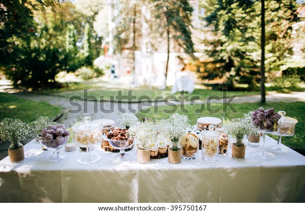 Delicious Wedding Reception Candy Bar Dessert Stock Photo Edit