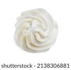 whipped cream isolated