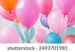 A delightful display of pastel party balloons