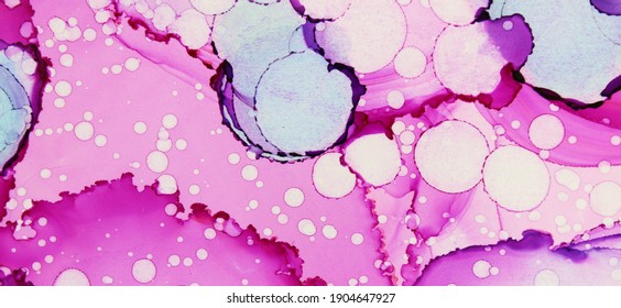 Delightful flowing colours. Bursting with bubbles. Pinks and blues in harmony together. Flower layers of berry toned colors. Luxurious and sophisticated working in harmony. Suit backgrounds and print.
