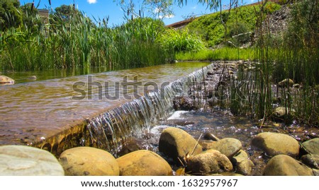 Delightful stream of water pond. Water has profound symbolim across human cultures. It is associated with life, purification, healing and rebirth among others