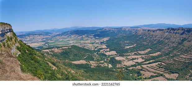 Delika canyon in the Monte Santiago Natural Park, located between the provinces of Alava, Burgos and Bizkaia (Spain) - Shutterstock ID 2221162765