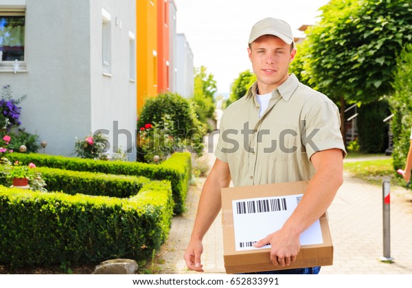 Delivery Boy In Residential\
Area