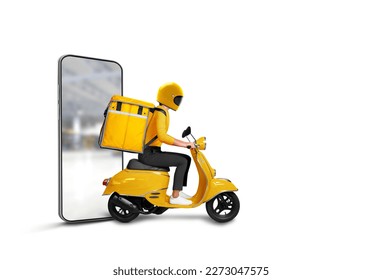 delivery concept, motor bike delivery