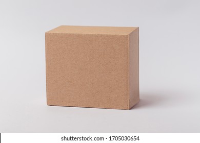 Delivery, Mockup Moving, Package And Gifts Concept - Cardboard Box Isolated On White