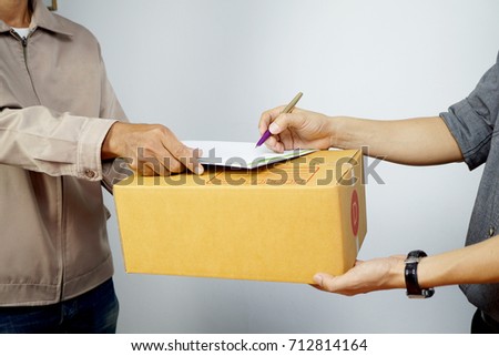 Delivery of postman material