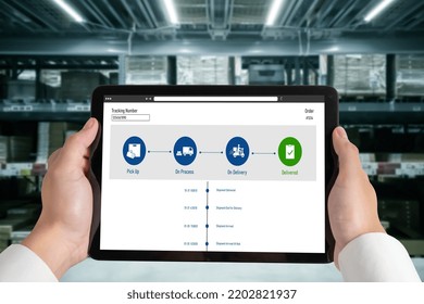 Delivery tracking system for e-commerce and modish online business to timely goods transportation and delivery