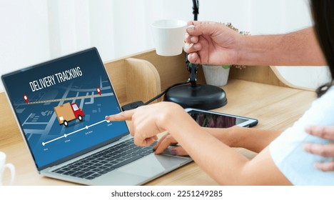 Delivery tracking system for e-commerce and modish online business to timely goods transportation and delivery
