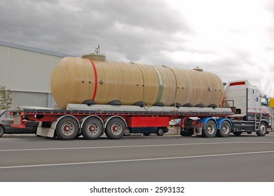 Delivery Of Underground Fuel Tank For New Service Station