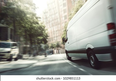 Delivery Van In The City