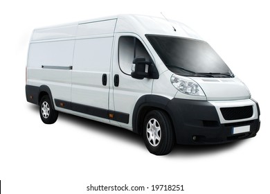 Delivery Van with Clipping Path