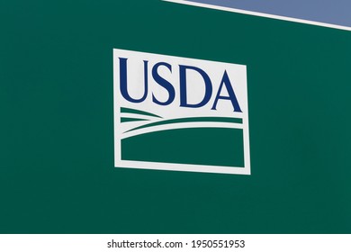 Delphi - Circa April 2021: USDA Service Center. The US Department Of Agriculture Is Responsible For Laws Related To Farming, Forestry, And Food.