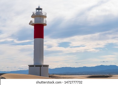 DELTA DE L'EBRE, TARRAGONA, CATALUNYA, SPAIN - JUNE 5, 2019: Beach of "punta del fangar" lighthouse "far del fangar". - Shutterstock ID 1472777732