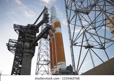 Delta IV Heavy Rocket Launching From Cape Canaveral, Florida