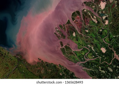 The Delta Of The Mackenzie River In Canada 