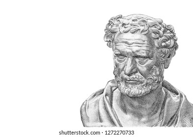 Democritus Portrait, the "father of modern science" Portrait from Greece Banknotes.