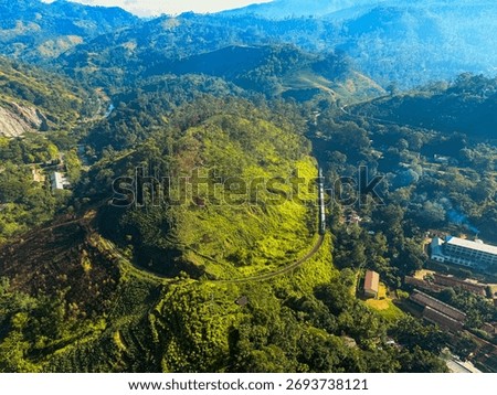 Demodara Railway Loop – Iconic Train Track in the Hill Country of Sri Lanka. One of Sri Lanka’s most remarkable engineering marvels, located in the scenic hill country near Ella.