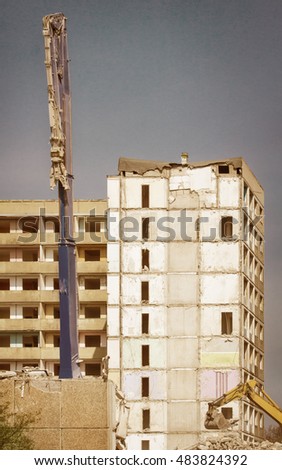 Similar – Image, Stock Photo façade Construction site